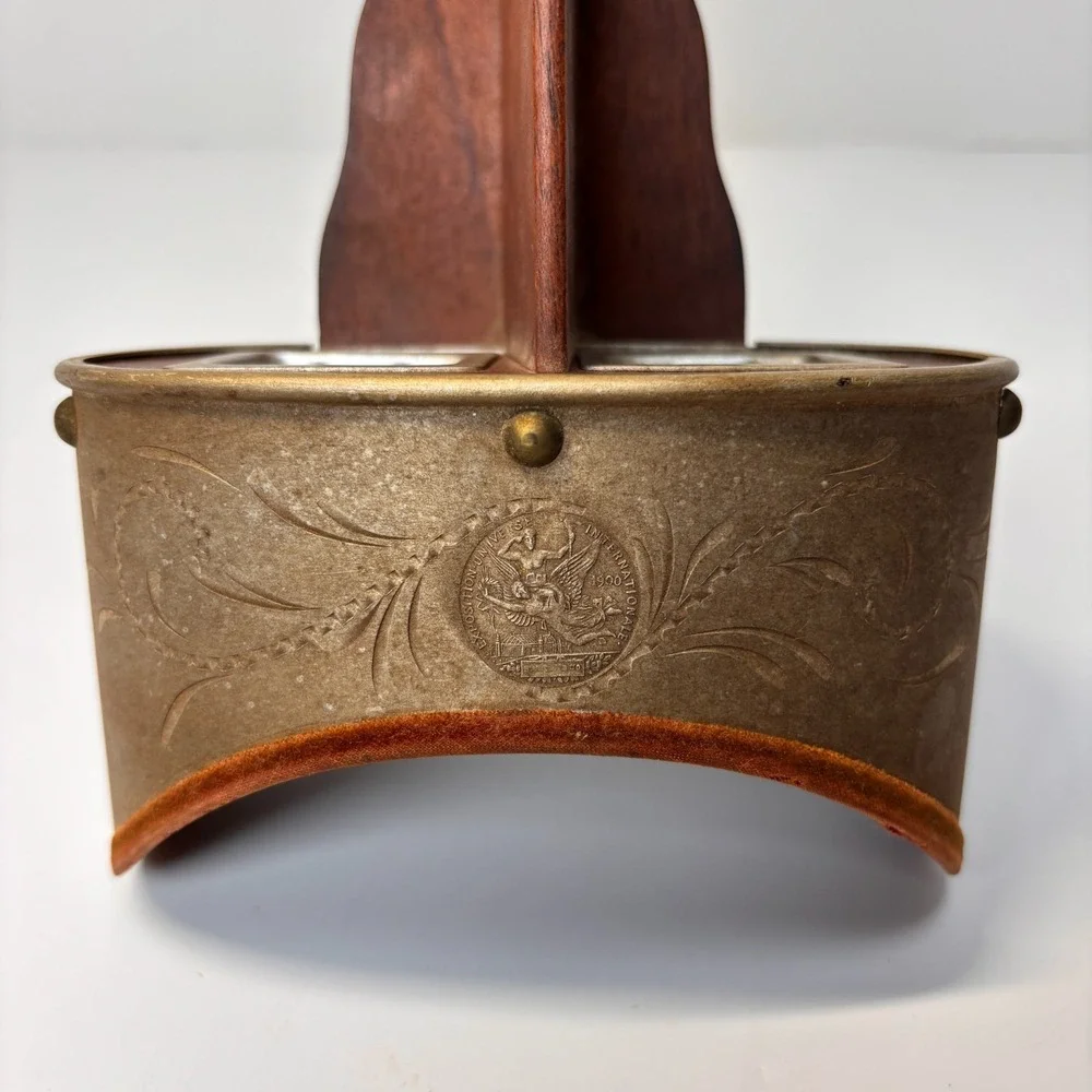 Antique Stereoscope‎ With Wooden Handle & Metal Hood 12